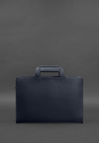 women leather laptop bag spacious business briefcase shoulder strap detail