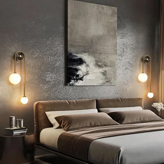 Scandinavian Wall Lamp – Glass Wall Light with Aluminium Frame & Soft Ambient Lighting