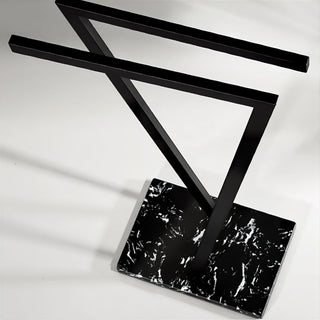 modern marble base bathroom towel rack stylish holder set view