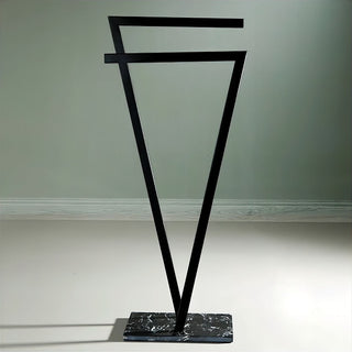 modern marble base bathroom towel rack stylish holder close-up