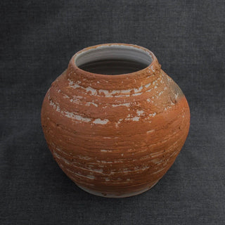handmade clay pitcher unique antique stoneware vessel rustic ceramic pottery lifestyle view
