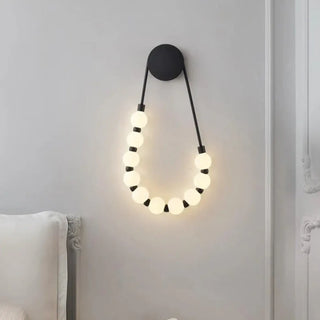 black ball necklace wall sconce G9 – Art Deco 60cm