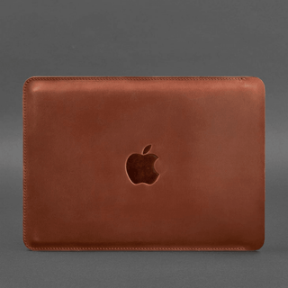 apple leather sleeve handmade 13 inch macbook pro case vintage style top view