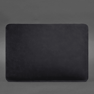 leather macbook sleeve handmade 15-16 inch laptop cover apple logo macro view