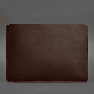 leather macbook sleeve handmade 15-16 inch laptop cover apple logo display view