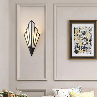 Fan-shaped wall sconce E27 LED – hallway staircase black