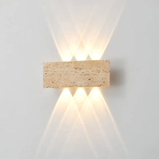 PUMY Natural Stone Outdoor Wall Sconce – Modern Contemporary Exterior Lamp