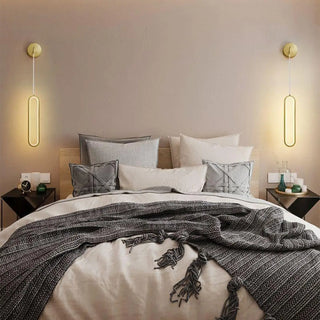 Modern oval wall sconce G4 LED 10W black 9.5x40cm
