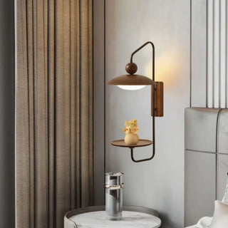 brown wood metal wall sconce LED 9W – Scandinavian