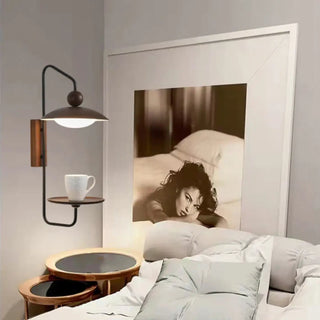 wood and metal wall sconce brown LED – Scandinavian design