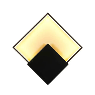 TEDIRE square LED wall light installed modern interior