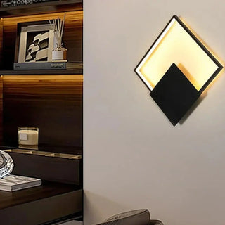 TEDIRE square black LED wall sconce contemporary design