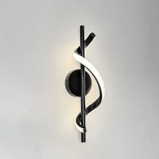Black tube wall sconce E27 LED 12W detail
