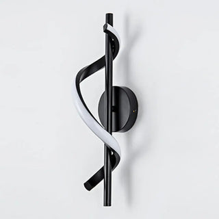 Modern tube wall light E27 12W black aluminum