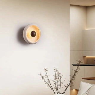 Organic stone wood wall light LED dimmable 3-color 1.95kg