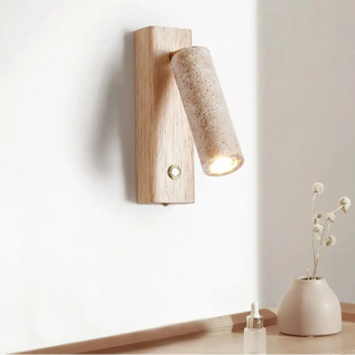 SYGERE wooden wall sconce switch control detail