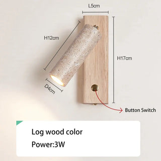 SYGERE wooden wall light installed living room