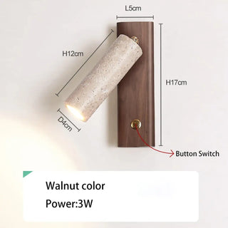 SYGERE modern wall sconce wood and metal combination