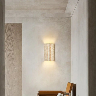 TOSME stone diffuser wall sconce installed living room