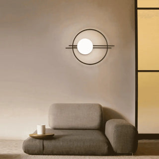 Industrial glass globe wall sconce E27 — adjustable arm gold black ambient light