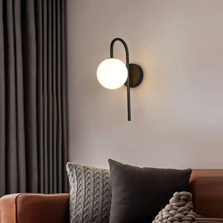 Industrial E27 glass globe wall light gold adjustable IP20
