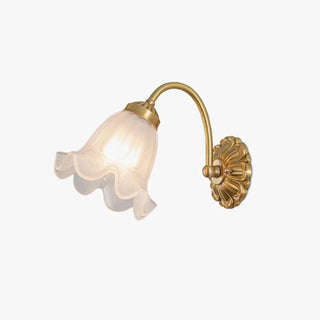 White flower wall sconce – dimmable soft glow