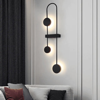 3-light wall sconce G4 12W black dimmable 22x81cm