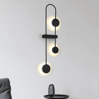 Gold 3-light wall sconce G4 12W dimmable 81cm profile