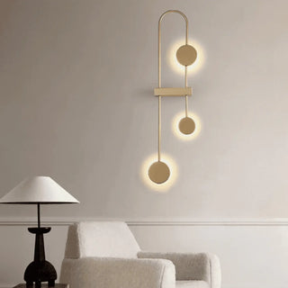 3-light dimmable wall sconce G4 installed bedroom view