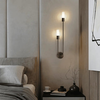 MATAL wall sconce close-up acrylic and metal texture