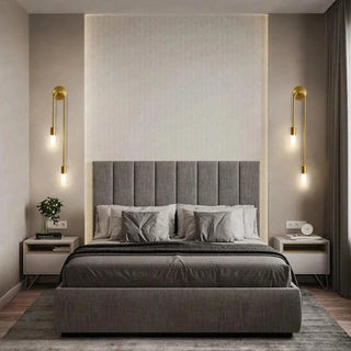 Black vertical wall sconce G4 warm 3000K – ambient glow