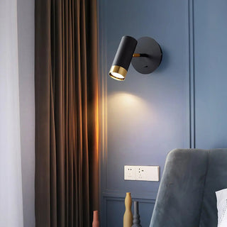 Pivoting arm wall sconce G4 LED black white aluminium modern