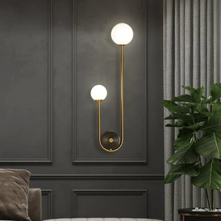 Gold G9 LED IP65 double glass ball sconce modern outdoor