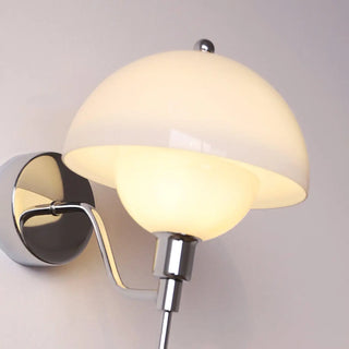 Classic white dome glass wall lamp G9 5W LED vintage light