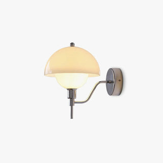 Classic dome glass wall lamp G9 LED white vintage hallway