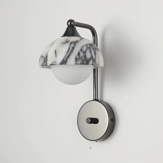 Metal marble wall sconce LED globe soft light diffused
