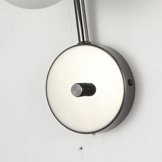 Black marble wall light installed living room accent