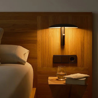 Black shade wall sconce G9 LED – modern Scandinavian front view