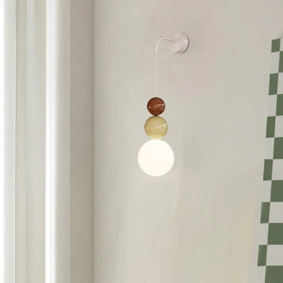 Modern glass acrylic wall light LED – warm installed view