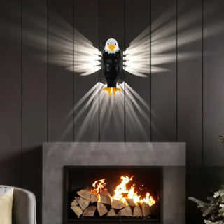 Eagle sculptural wall sconce LED – kids bedroom nightlight white