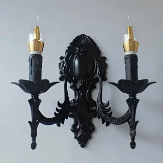 Gold candle wall light vintage medieval castle style