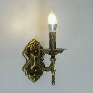 Castle-inspired candle wall sconce E14 gold 1-light 30cm