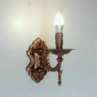 Antique metal candle sconce E14 LED IP65 warm 3000K