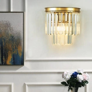Art Deco antique gold wall sconce G4 LED acrylic vintage style