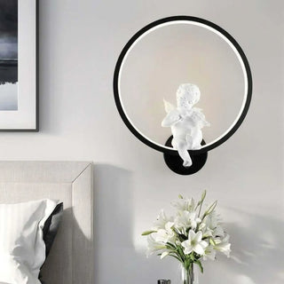 Art Deco angel wall sconce G9 18W LED aluminium black white