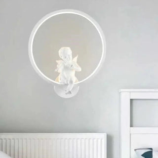Art Deco angel wall light G9 LED aluminium 30cm warm white 3000K