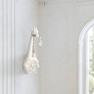 White giraffe wall light – E27 LED 5W side profile
