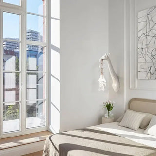 Giraffe wall light white – E27 LED 5W glass Art Deco