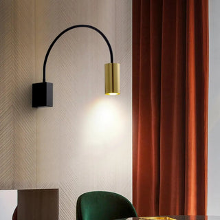 Industrial modern arc wall sconce aluminium G9 5W LED black