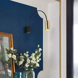 Arc wall light gold aluminium G9 LED warm 3000K 50cm hallway